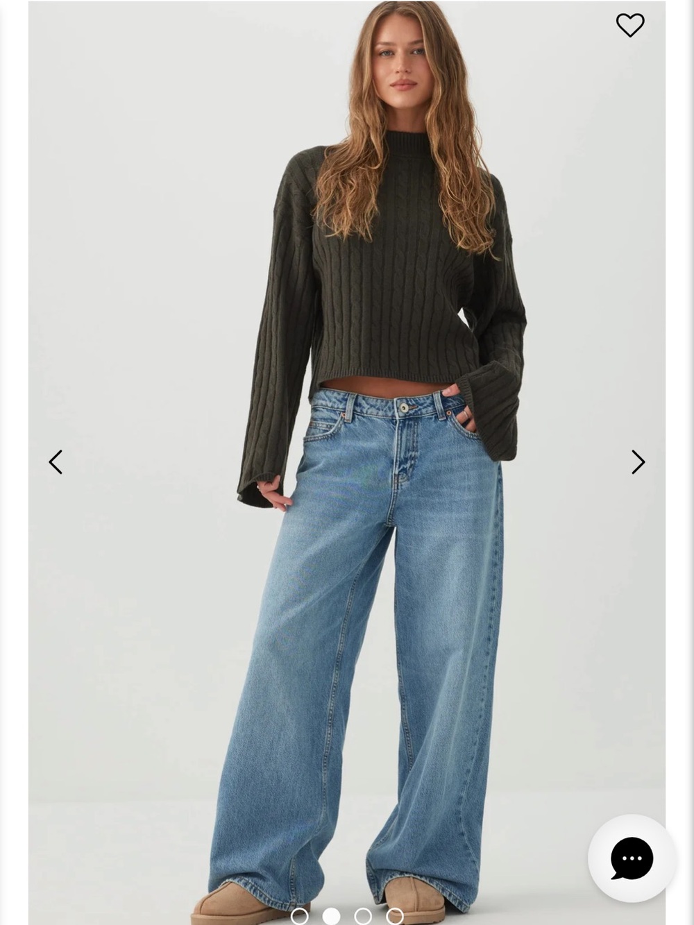 Ardene Mock Neck Bell Sleeve Sweater